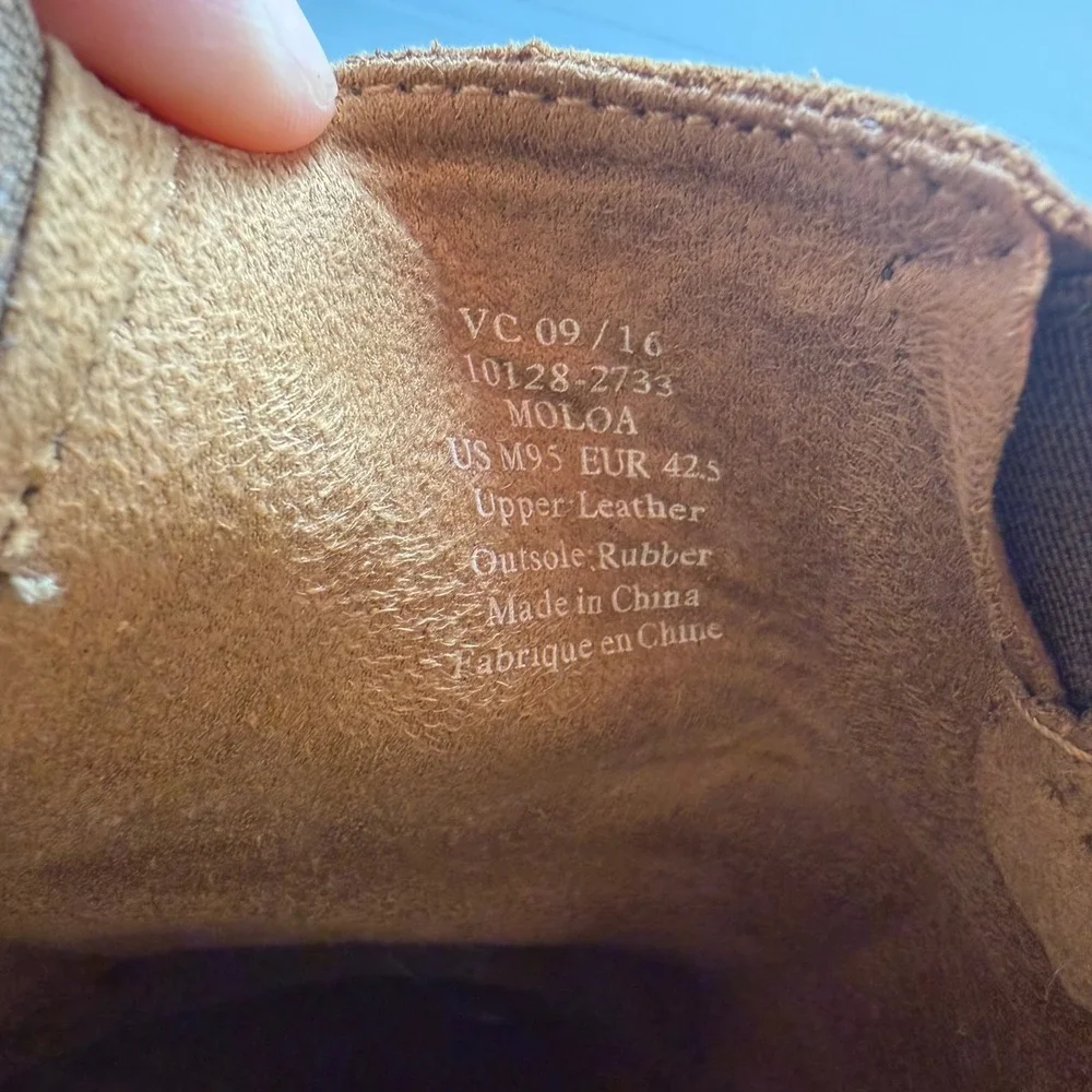 OluKai Moloa Loafer Mens Size 9.5 Brown Leather Slip On Shoe Convertible Slipper